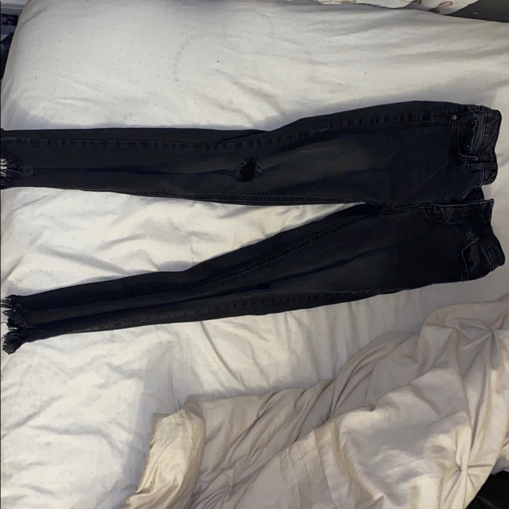 Black ripped jeans